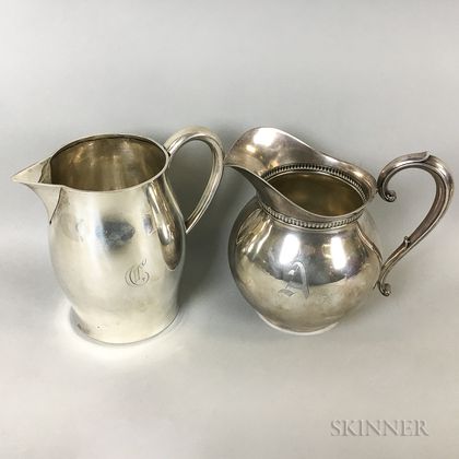 Two Sterling Silver Pitchers
