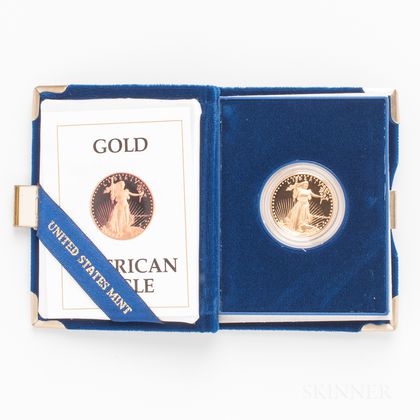 1987 $25 Proof American Gold Eagle. Estimate $500-700