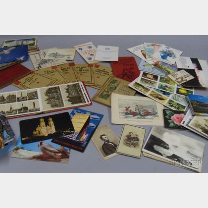 Group of Postcards, Collectibles, and Ephemera