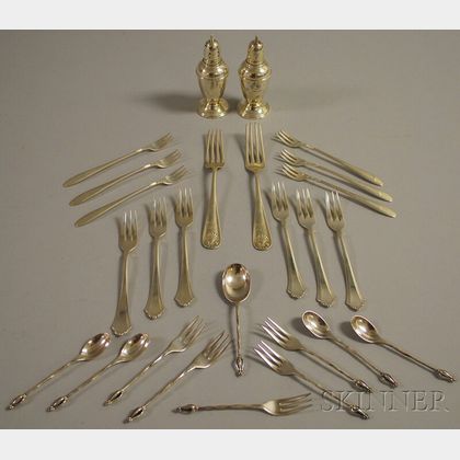 Group of Miscellaneous Mostly Sterling Silver Tableware Items