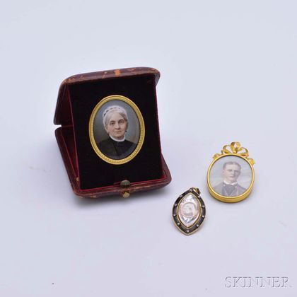 Three Victorian Portrait Miniatures