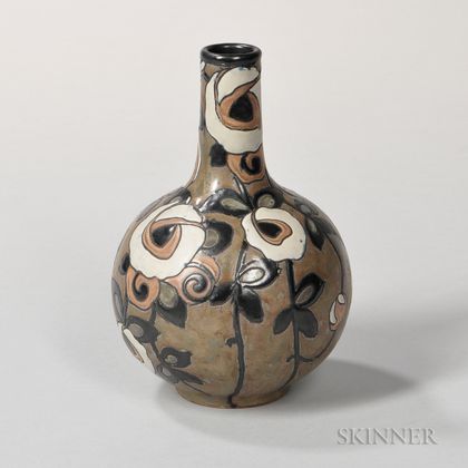 Boch Freres Keramis Bottle-shaped Vase