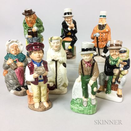 Eight Wood & Sons Ceramic Dickens Character Jugs