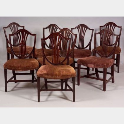 Set of Eight Federal Cherry Side Chairs