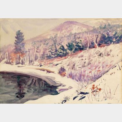 Dodge MacKnight (American, 1860-1950) Winter Mountain