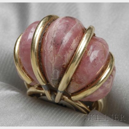14kt Gold and Rhodochrosite Ring
