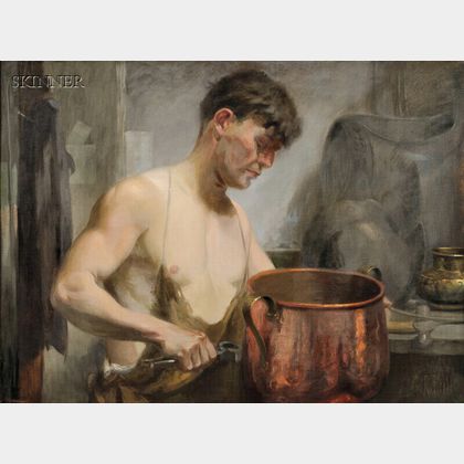 George Reiter Brill (American, 1867-1918) The Coppersmith
