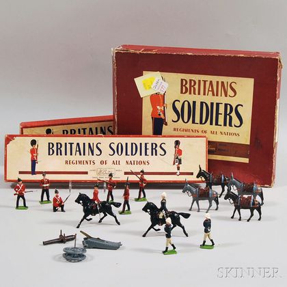Three Britains Ltd. Painted Lead British Military Figural Sets
