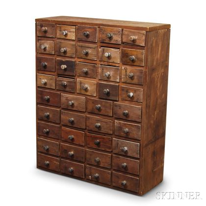 Forty-drawer Pine Apothecary Chest