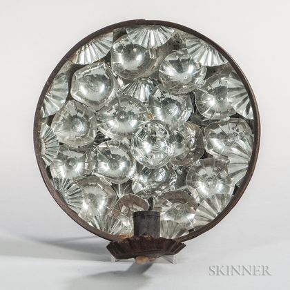 Single-light Tin Reflecting Sconce