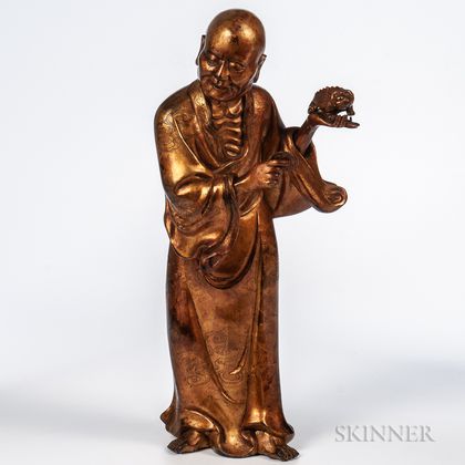 Gilt-bronze Figure of Luohan