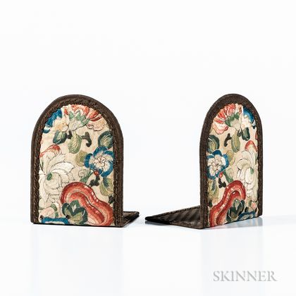Silk Embroidered Bookends