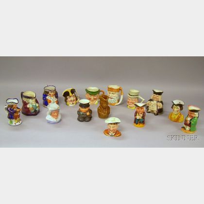 Fifteen Assorted Ceramic Toby Jugs and Character Jugs
