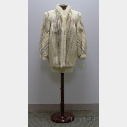 White and Brown Fur Coat
