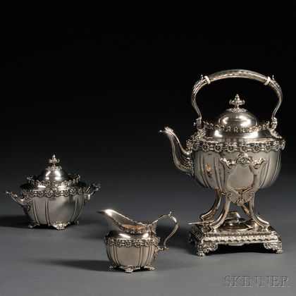 Three-piece Tiffany & Co. Sterling Silver Tea Service