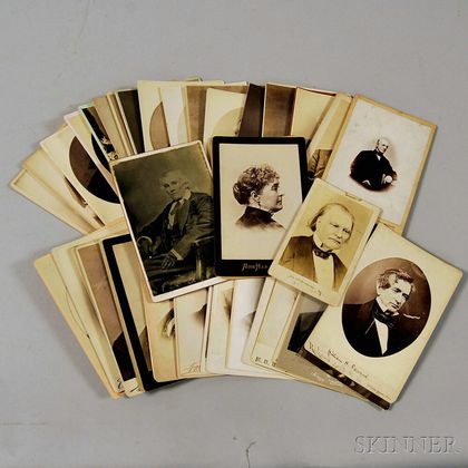 Group of Cabinet Cards Depicting Presidents, Vice Presidents, Massachusetts Political Figures, and People of Interest