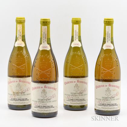 Chateau Beaucastel Chateauneuf du Pape Blanc Vieilles Vignes 1996, 4 bottles 