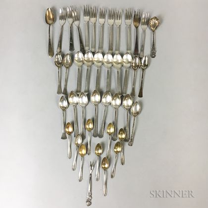 Group of German Silver-plated Forks and Spoons