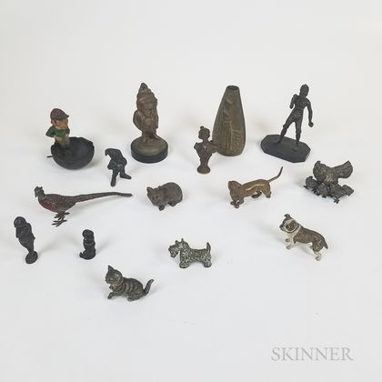 Fifteen Small Cast Metal Figures
