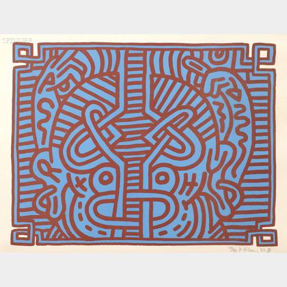 Keith Haring (American, 1958-1990) Chocolate Buddha 1