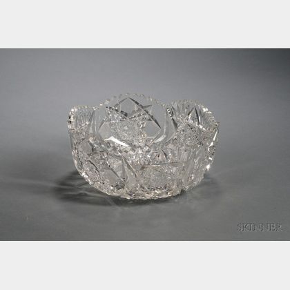 Colorless Cut Glass Bowl
