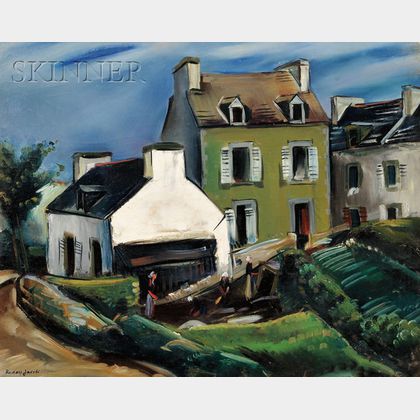 Rudolf Jacobi (German, 1889-1972) View of a Breton Village