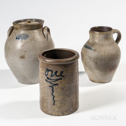 Three Pieces of Stoneware including Two Ohio Vessels