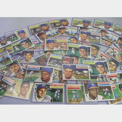 Forty-eight 1956 Topps Baseball Cards