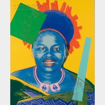 Andy Warhol (American, 1928-1987) Queen Ntombi Twala of Swaziland