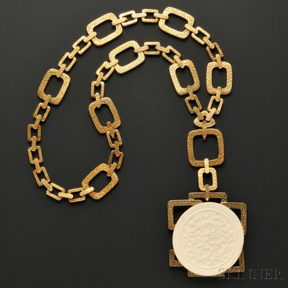 18kt Gold Pendant Necklace, Wander