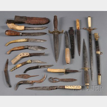 Collection of Eighteen Edged Weapons