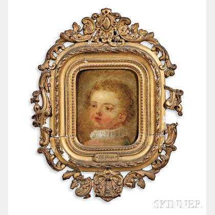 Jean Baptiste Greuze (French, 1725-1805) Bust of a Child