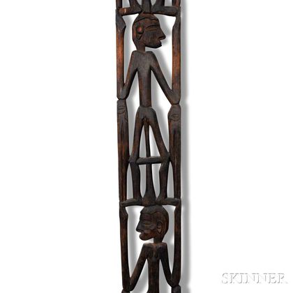 Large New Guinea Wood Architectural Carving