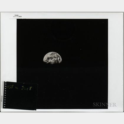 Apollo 8, Earth Rise, December 1968, Three Prints and One Slide.