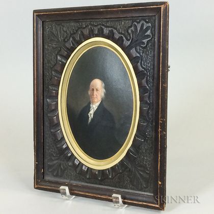 Framed Oil Portrait of an Elderly Gentleman