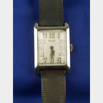 Gentleman&#39;s 14kt White Gold Wristwatch