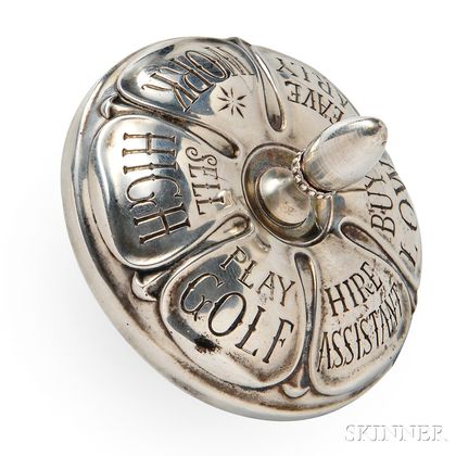 Whimsical Sterling Silver Spinning Top, Gorham