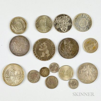 Small Group of Mostly Swiss Coins