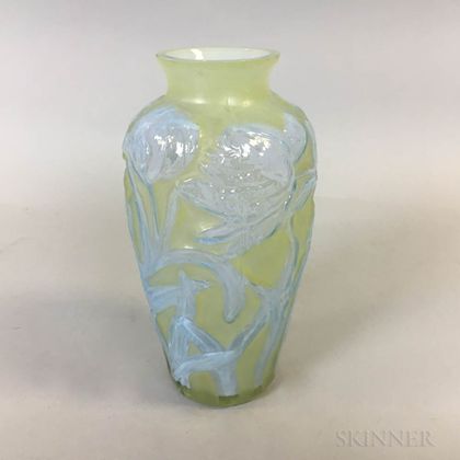 Press-molded Art Glass Vase