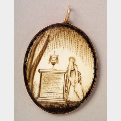 American School, 18th/19th Century Mourning Picture Locket.