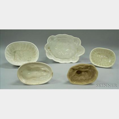 Five Ceramic Food Molds