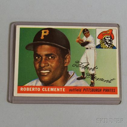 1955 Topps #164 Roberto Clemente Rookie Card. Estimate $300-400