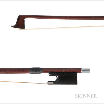 English Silver-mounted Violin Bow, Arthur Scarbrow, 1927