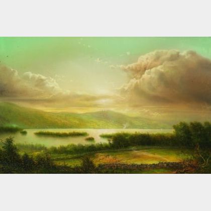 George Douglas Brewerton (American, 1827-1901) Sunrise On the Lake