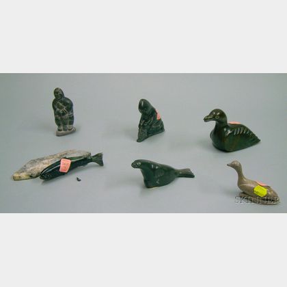 Six Carved Inuit Sculptures