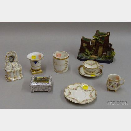 Seven Pieces of European China and Porcelain