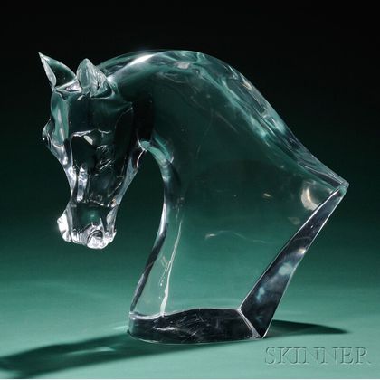 Lalique Tete de Cheval Horse Sculpture