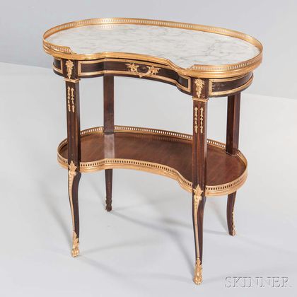 Louis XVI-style Mahogany Veneered Table a Écrire