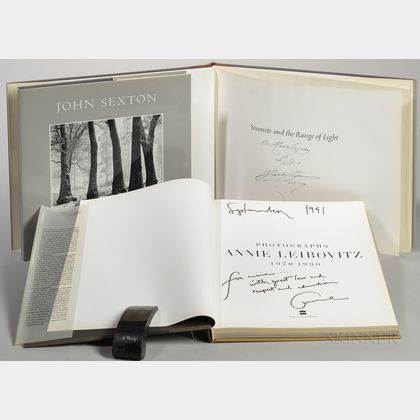 Photography Books Signed by Artists to Marie Cosindas (1923-2017),Three Titles.