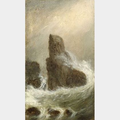 Clement Drew (American, 1806-1889) Pulpit Rock, Nahant